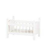18&quot; Toy Baby Doll Crib Bed Handmade Bedding Heirloom Wood  Furniture WHITE - £129.18 GBP