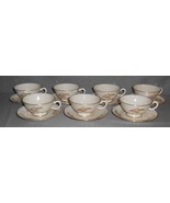 Set (7) Lenox HARVEST PATTERN Cups and Saucers MADE IN USA - $920.68 MXN
