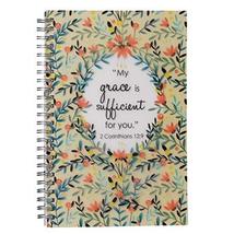 My Grace is Sufficient Wirebound Notebook for Women - 2 Corinthians 12:9... - $13.84