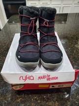 Ryka Alyssa Black Women&#39;s Water Resistant Soft Faux Fur Ankle Boots Size 9.5 M - £38.25 GBP