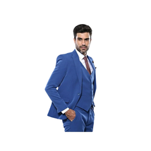 Men 3 Piece Suit WESSI by J.VALINTIN Extra Slim Fit JV3 Light Blue TURKEY USA image 2