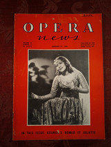 Metropolitan Opera News January 27 1947 Gounod&#39;s Romeo Et Juliette Bidu Sayao - £11.32 GBP