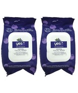 2 x Yes To super blue berries &amp; Lemon Peel SKIN RECHARGING Facial Wipes ... - $37.61