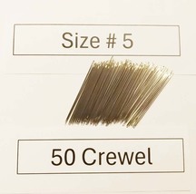 Fifty (50) size # 5 Crewel / Embroidery Needles Bulk Pack - £12.27 GBP