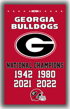 Georgia Bulldogs Football National Champions Flag 90x150cm 3x5ft Fan Best Banner - £11.95 GBP