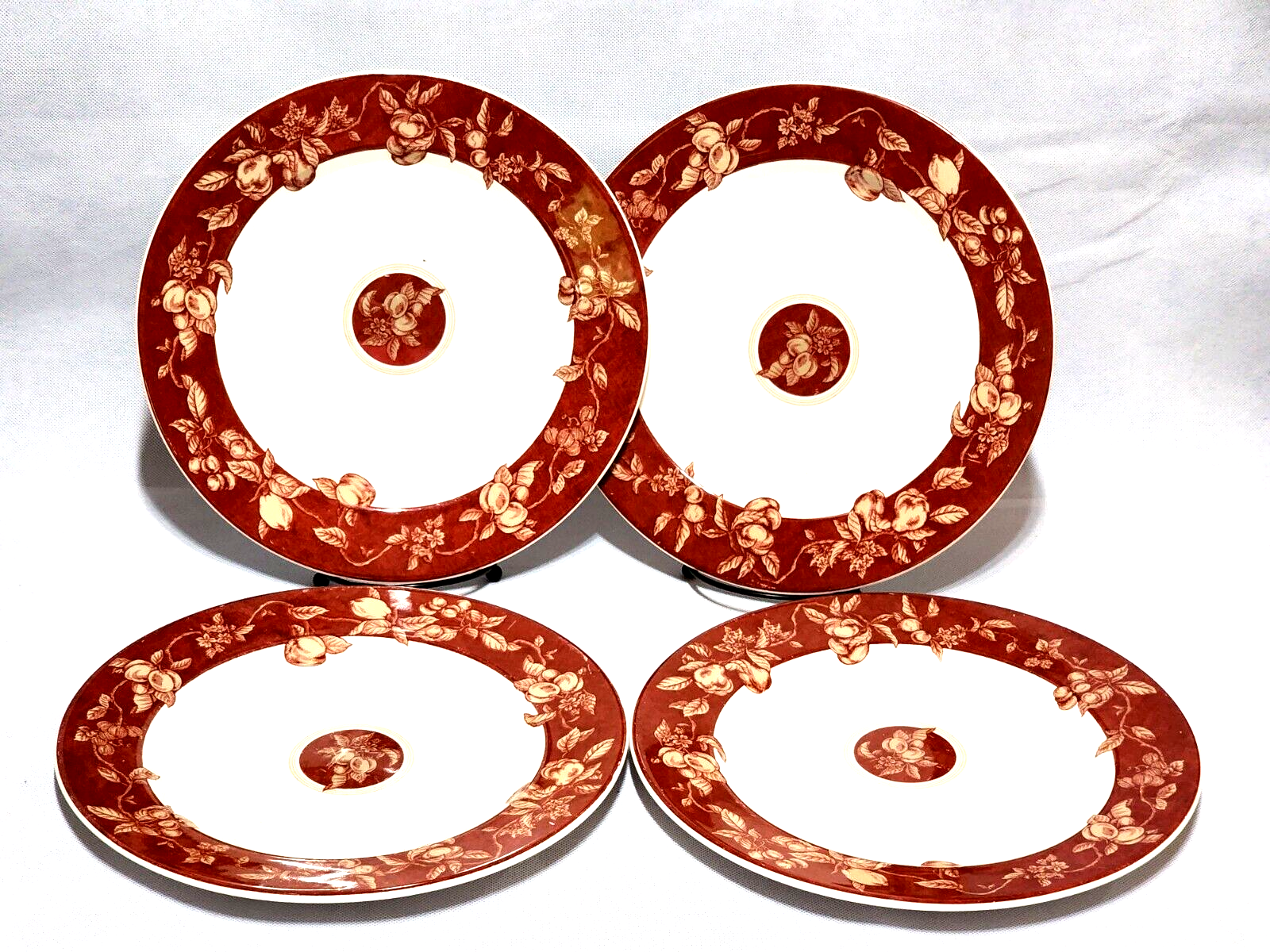 Waverly GARDEN ROOM 10.875&quot; Dinner Plates - FRUIT TOILE PATTERN - EUC Se... - $23.74