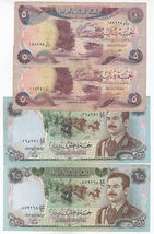 Irak, 5, 25, Dinars, plein De 4 Billets de Banque, Old Issues, IRQ9 - $14.28
