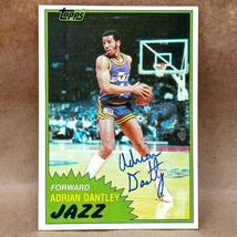 1981-82 Topps #40 Adrian Dantley SIGNED Auto Autograph Utah Jazz Card - £7.03 GBP