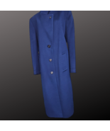 Ashley Scott Vintage Blue Wool Trench Coat - $109.74 CAD