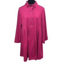 Fever Fuchsia Pink Flared Stretch Diva Coat Side Pockets Size XL 90s Y2K - £44.66 GBP