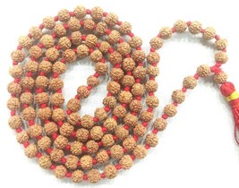 Rare 6 Mukhi Rudraksha Mars Power Mala - 108+1 beads - 5 mm - Lab Certified - $120.50