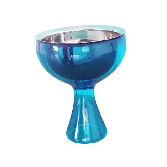 ALESSI BIG LOVE chalice bowl ice cream or fruit Design Mirri Blue &amp; steel Italy - $59.00