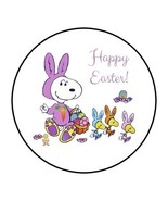 30 Happy Easter Snoopy Envelope Seals Labels Stickers 1.5&quot; Round Woodstock - $7.49