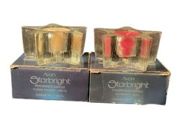 Lot of 2 Vintage 1980 Avon Starbright Fragrance Candles Bayberry &amp; Flora... - £19.83 GBP