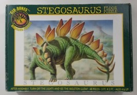 Stegosaurus Glow in the Dark Floor Puzzle 48  Large Pieces 1998 Ceaco In... - $23.36