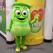 Lime Green Guinness mascot costume character dressed with a Mom Jeans and Shoe l - £1,045.32 GBP