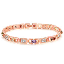 Multicolor Crystal &amp; Cubic Zirconia Belt Tennis Bracelet - £13.53 GBP