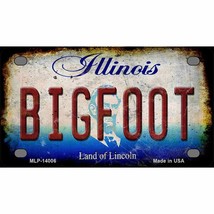 Bigfoot Illinois Novelty Mini Metal License Plate - £11.76 GBP