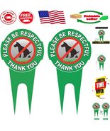 Eye-Catching Lawn Signs - 2 Pack Double-Sided Please Be Respectful Dog Sign - $35.86 CAD