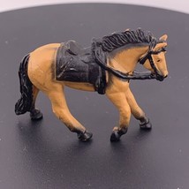 Safari Ltd. Buckskin Horse Colt Filly Saddle On Back Dark Brown - $9.50