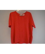 WOMEN&#39;S SWEATER ALFRED DUNNER Short Sleeve Coral Pullover Size Petite Me... - £10.86 GBP