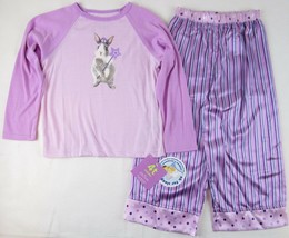 NWT Carter&#39;s Girl&#39;s Lavender Princess Bunny Rabbit Pajamas Pajama Set, 4T - £11.81 GBP