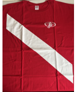 Amphibious Outfitters Men's T-Shirt XXXL Scuba Dive Flag Red Short Sleeve - $21.84