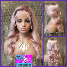 Marsha&quot; Ash Blonde Brazilian Virgin Hair  Wig with Baby Hair Loose Wave Prepluck - £210.74 GBP