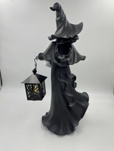 Cracker Barrel 18.5” Black Resin Witch With LED Lantern New 23 Halloween Decor - £158.85 GBP