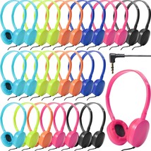 30 Pack Wired Headphones, Adjustable On Ear Headphones, Kids Headphones With Ste - £77.86 GBP