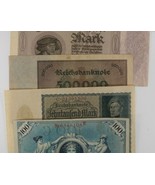 1908-1923 Germany 4-Note Currency Set (1) German Empire &amp; (3) Weimar Rep... - $74.29 CAD