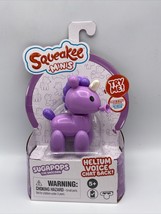 NEW Squeakee Minis Sugapops The Unicorn Helium Voice Chat Back Interactive Toy - £16.84 GBP