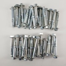(Lot of 35) Letter F Concrete Wedge Anchor Expansion Anchors Nuts &amp; Washers - $59.39