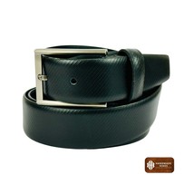 Handmade Black Full Grain Leather Belt: Rust-Resistant Buckle, Adjustabl... - $1,895.83 MXN