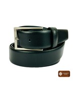 Handmade Black Full Grain Leather Belt: Rust-Resistant Buckle, Adjustabl... - $1,895.83 MXN