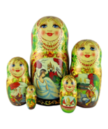  Nesting Dolls 7&quot; 5 Piece, Tsar Saltan Fairy tale Hand Made Russian Matr... - $122.02