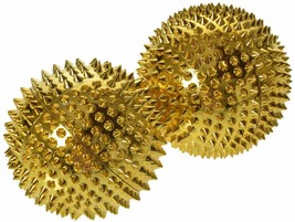 Acupressure Health Care Product Magnetic Needle Balls Hand Massager  Gold 2 Pcs - £8.92 GBP