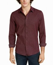 American Rag Men&#39;s Matt Regular-Fit Brushed Twill Shirt Scarlet 2XL - £13.53 GBP