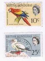 Stamps British Honduras QEII Birds  Lot of 2 USED - £0.55 GBP