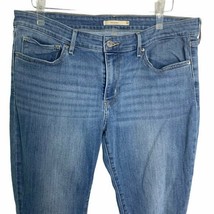 Levis 711 Denim Skinny Jeans Jeggings 32 Med Wash Blue Pockets - $27.73