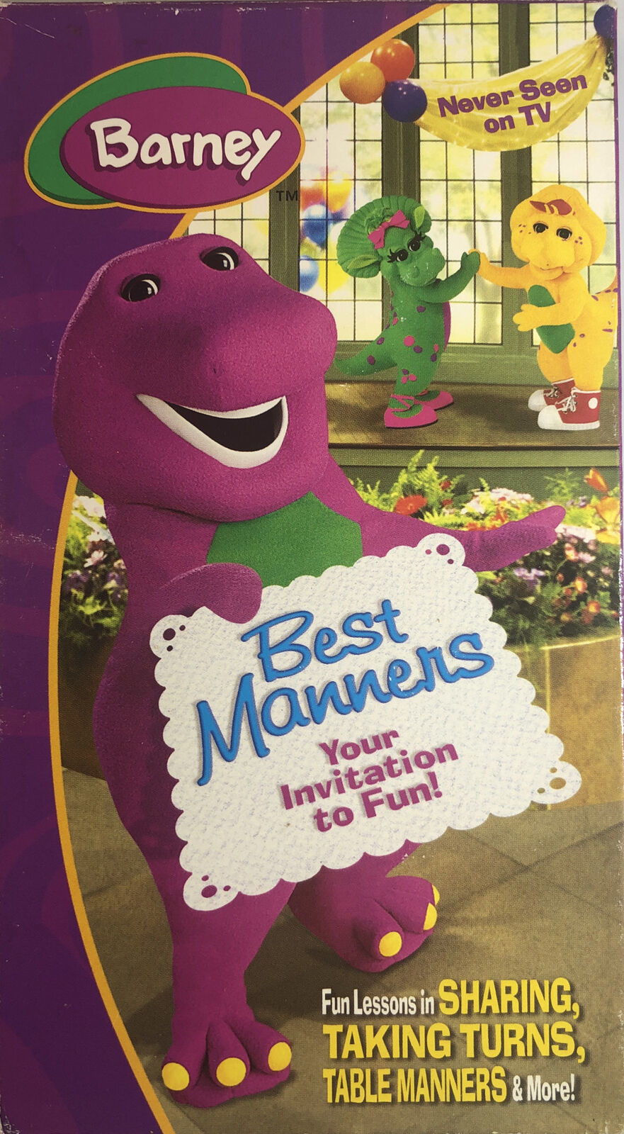 Barney Best Manners Your Invitation To Fun Vhs BARNEY- BEST MANNERS Your Invitation to Fun!(VHS 2003)Never Seen on TV