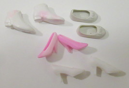 Barbie &amp; Other Fashion Doll Shoe Lot 4 Pairs 1970s 1980s (Visible Wear)  - £9.59 GBP