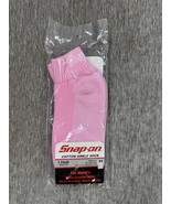 Snap-on Cotton Ankle Sock Adult Medium Pink Work Durable Cushioned USA Made - $9.89