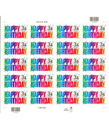2002 34c Happy Birthday, Sheet of 20 Scott 3558 Mint F/VF NH - $227.09 MXN