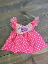 Vintage 1990 Baby Alive Replacement Pink Dress Outfit Clothes Polka Dot Bib READ - £14.76 GBP