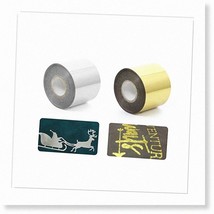 Premium Gold and Silver 5CM Hot Stamping Paper Leather Fabric PU Glitter... - £73.51 GBP