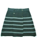 Loft Womens A Line Petites Sweater Skirt Size XSP Pull On Gray Striped B... - $24.05
