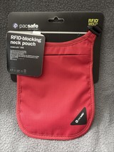 Pacsafe Coversafe V75  Anti-Theft RFID Blocking Neck Pouch Red NEW - $22.95