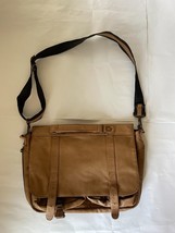 Wilsons Leather Genuine Leather Tan Messenger Bag or laptop bag - e65 - $19.80