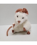 Folkmanis 6&quot; White Mouse Pink Eyes Plush Hand Puppet Long Tail Lab Rat - $24.22 CAD